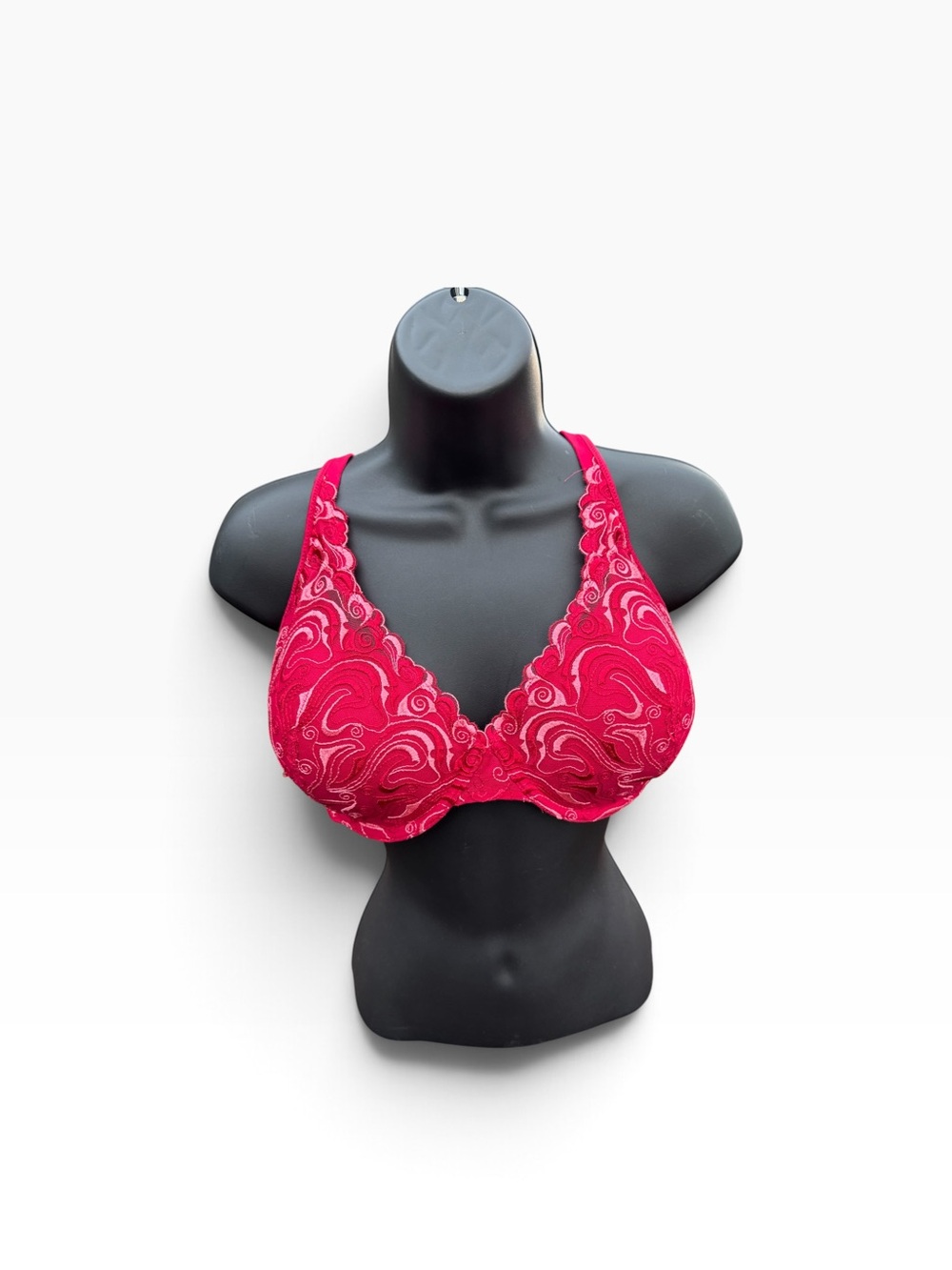 Playtex Fuchsia Lace Underwire Bra with Swirl Detailing 40C